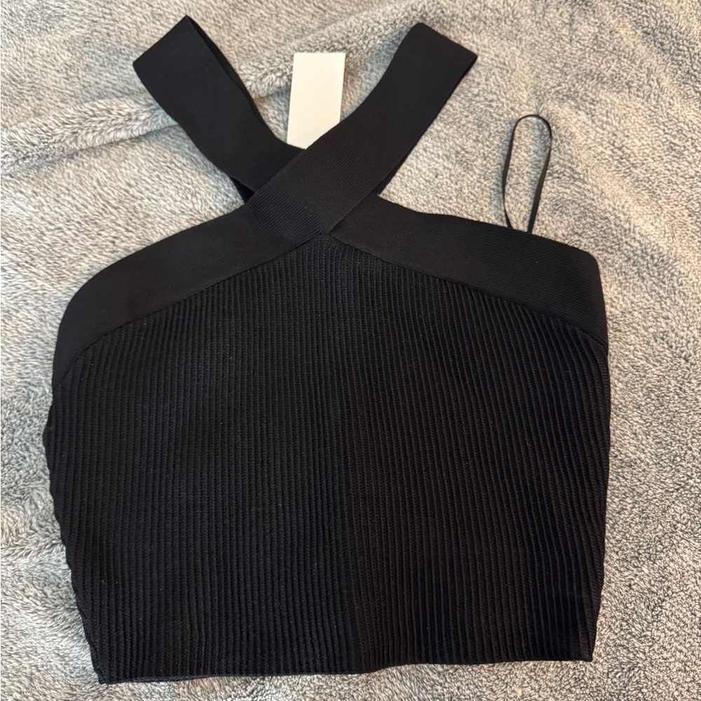 Sculpt knit cross tank top